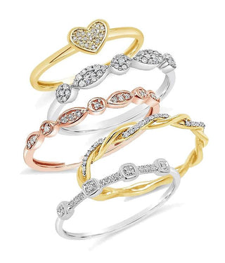 Stackable Diamond Band Rings