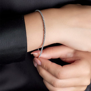 5/8 Carat Lab Grown Diamond String Tennis Bracelet in Sterling Silver