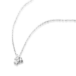 1/4 Carat Asymmetric Cluster Lab Grown Diamond Pendant Necklace in 10K White Gold