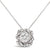 1/4 Carat Diamond Flower Pendant in 10K White Gold - 18"