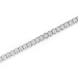 1.00 Carat Diamond Tennis Bracelet in Sterling Silver - 7"