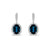 3.25 Carat Genuine London Blue Topaz & White Topaz Dangle Earrings in Sterling Silver