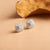 1/5 Carat Rounded Square Diamond Stud Earrings in Sterling Silver