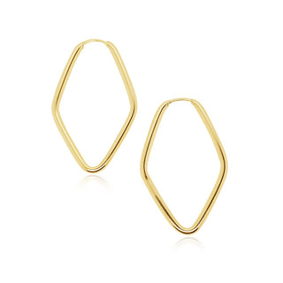 Diamond-shaped Gold Drop Earrings in 9K Yellow Gold