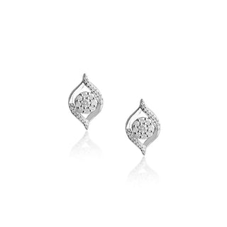 1/2 Carat Enclosed Diamond Drop Earrings in Sterling Silver