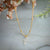 Cross MOP & Gold Pendant Necklace in 9K Yellow Gold-18"