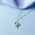 1/8 Carat Interlocked Heart Shaped Lab Grown Diamond Pendant Necklace in 10K Rose Gold and Sterling Silver