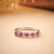 3/4 Carat Ruby & Diamond Band Ring in Sterling Silver
