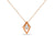 Diamond Solitaire Marquise Necklace in 10K Rose Gold - 18"