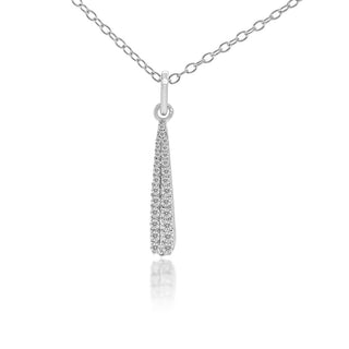 1/4 Carat Diamond Fashion Pendant in 10K White Gold - 18"