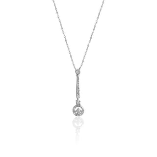 1/4 Carat Diamond Drop Necklace in 10K White Gold - 18"