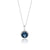 2.40 Carat Genuine London Blue Topaz & Diamond Halo Pendant in 10K White Gold -18"