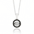1/8 Carat Black & White Diamond Necklace in 10k White Gold