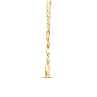 1/8 Carat Diamond Drop Necklace in 10K Yellow Gold - 18"