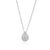 1/5 Carat Diamond Teardrop Pendant in Sterling Silver - 18"