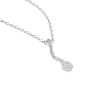1/8 Carat Diamond Drop Necklace in Sterling Silver - 18"