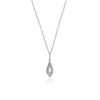 1/4 Carat Diamond Pendant in Sterling Silver - 18"