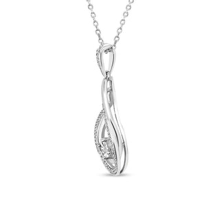 1/8 Carat Diamond Infinity Necklace in Sterling Silver - 18"