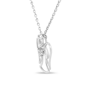 Diamond Accent Angel Necklace in Sterling Silver - 18"