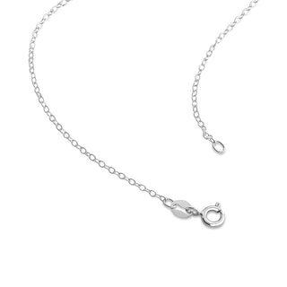 0.08 Carat Diamond Candy Cane Pendant in Sterling Silver - 18"