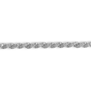 1.00 Carat Diamond Bracelet in Sterling Silver - 7"