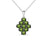 3.53 Carat Genuine Chrome Diopside Cluster Pendant in Sterling Silver - 18"