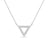 1/10 Carat Diamond Triangle Necklace in Sterling Silver-18"