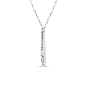 1/6 Carat Diamond Drop Necklace in 10K White Gold - 18"