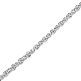 1.00 Carat Diamond Bracelet in Sterling Silver - 7"