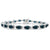 13.00 Carat Genuine London Blue Topaz Bracelet in Sterling Silver - 7"