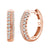 1/4 Carat Diamond Huggie Hoop Earrings in 10K Rose Gold