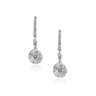 1/2 Carat Diamond Dangle Earrings in 10K White Gold