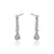 1/4 Carat Diamond Dangle Earrings in 10K White Gold