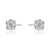1/4 Carat Diamond Cluster Earrings in 10K White Gold