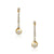 1/4 Carat Diamond Dangle Earrings in 10K Yellow Gold