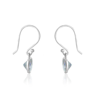 1.85 Carat Multi Colored Quartz Heart Dangle Earrings in Sterling Silver