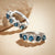 7.50 Carat Genuine London Blue Topaz & White Topaz Hoop Earrings in Sterling Silver