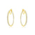 1/3 Carat Diamond Inside-Out Hoop Earrings in Yellow Gold-Plated Sterling Silver (40 MM)