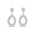1/2 Carat Diamond Teardrop Dangle Earrings in 10K White Gold