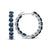 10.00 Carat Genuine Blue Topaz Hoop Earrings in Sterling Silver