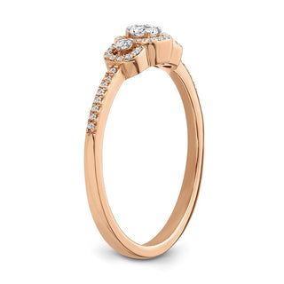 1/5 Carat Diamond Frame Ring in 10K Rose Gold
