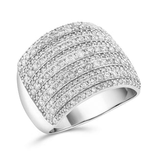 1.75 Carat Diamond Fashion Wide Ring in 10K White Gold
