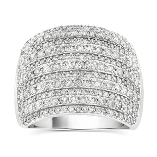 1.75 Carat Diamond Fashion Wide Ring in 10K White Gold