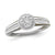 1/3 Carat Diamond Halo  Ring in 10K White Gold