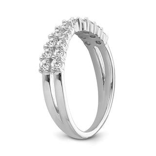 1/2 Carat Diamond Crossover Ring in 10K White Gold