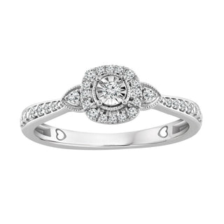 1/6 Carat Diamond Promise Ring in 10K White Gold