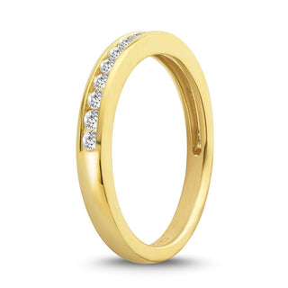1/4 Carat Round Diamond Channel Set Band in 10K Yellow Gold (H-I;I2)