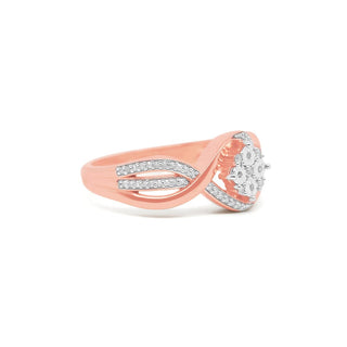 1/6 Carat Diamond Miracle Set Fashion Ring in Rose Gold-Plated Sterling Silver