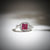 1.50 Carat Genuine Ruby & White Zircon Ring in Sterling Silver