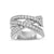 1.00 Carat Diamond Criss-Cross Ring in Sterling Silver